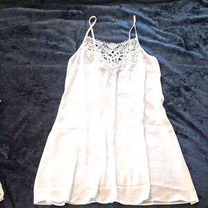 White Lace Trim Nighty